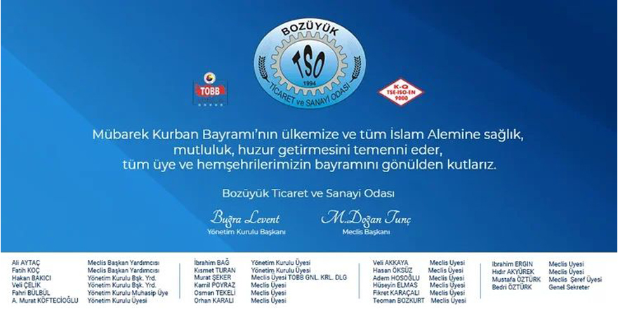 Bozüyük Ticaret ve Sanayi Odası-Kurban Bayramı Kutlama