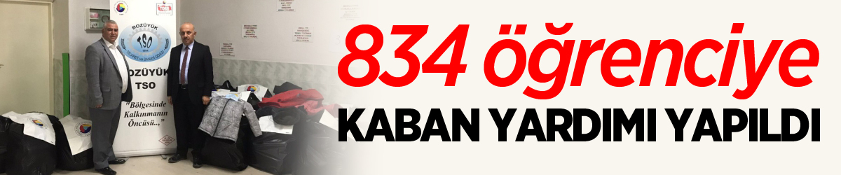 834 öğrenciye Kaban Yardımı Yapıldı