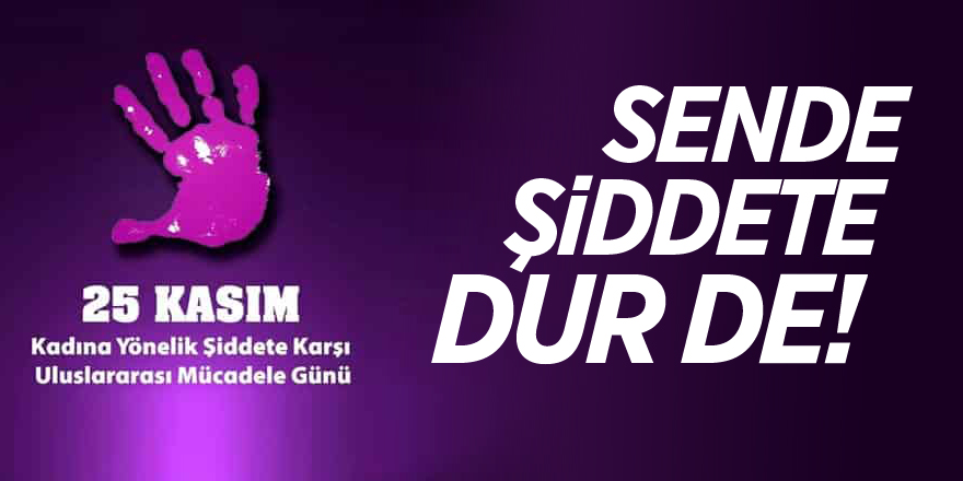 SENDE ŞİDDETE DUR DE!