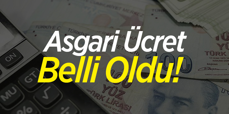 Asgari ücret belli oldu