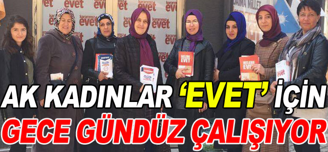 AK KADINLAR 'EVET' İÇİN GECE GÜNDÜZ ÇALIŞIYOR