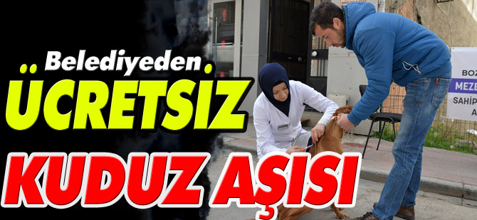 BELEDİYEDEN ÜCRETSİZ KUDUZ AŞISI