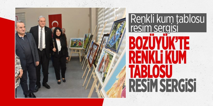 Bozüyük'te renkli kum tablosu sergisi