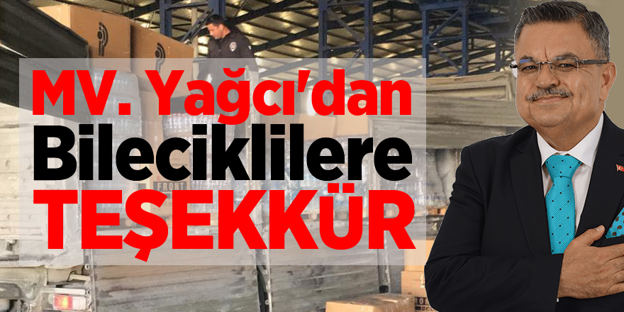 MV. Yağcı'dan Bileciklilere Teşekkür