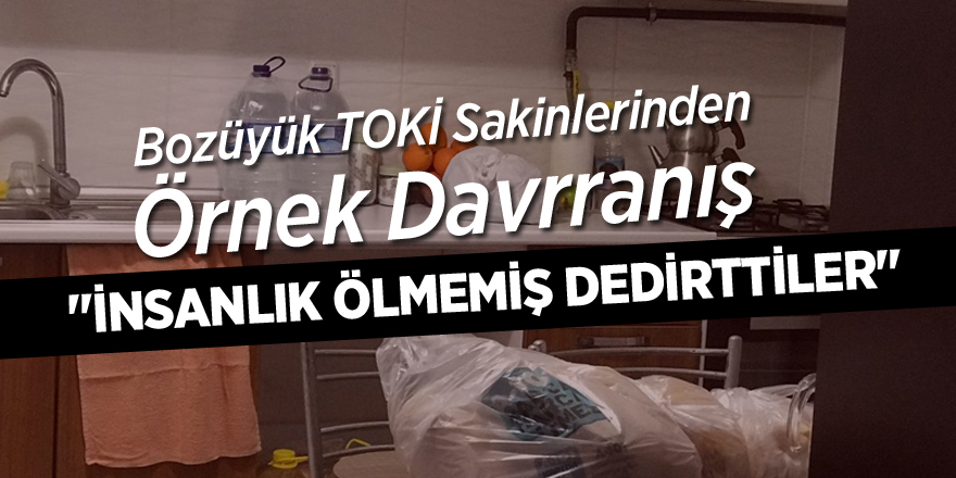 Bozüyük TOKİ Sakinlerinden Örnek Davranış