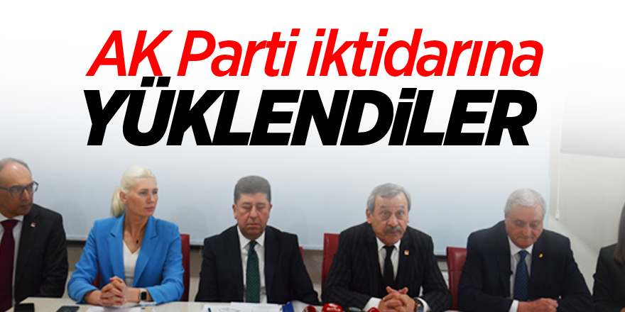 AK Parti İktidarına Yüklendiler
