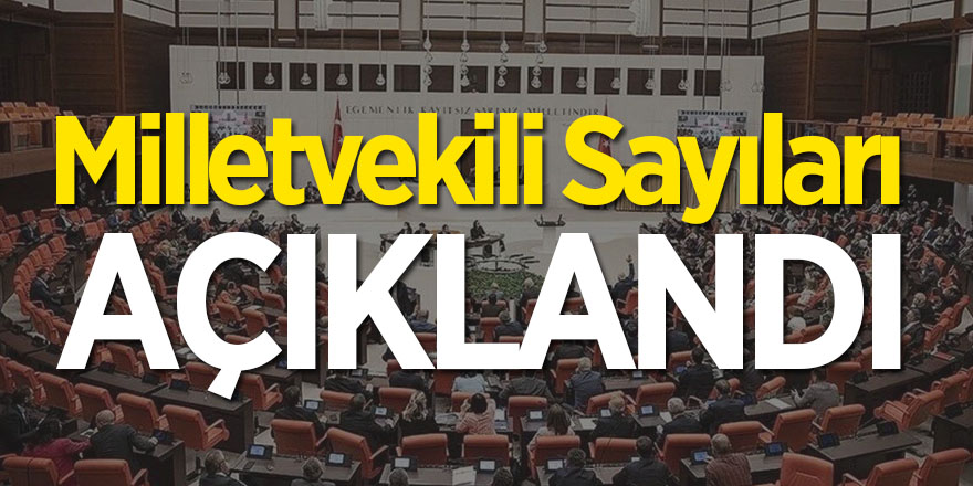 Milletvekili Sayıları Açıklandı