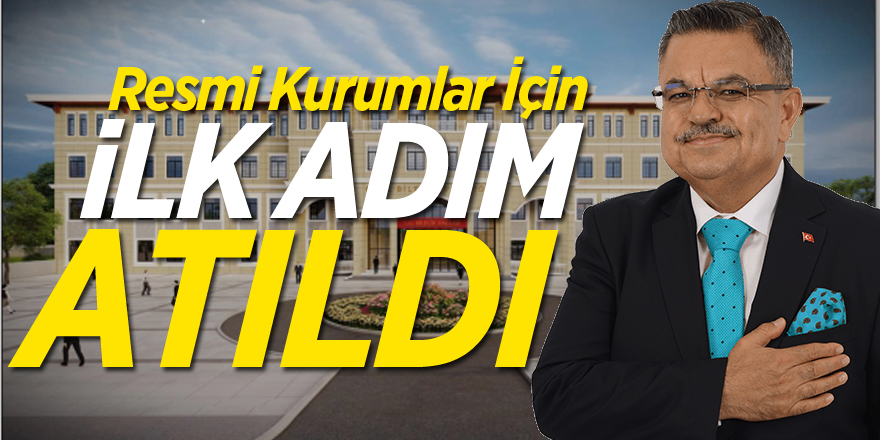 Resmi Kurumlar İçin İlk Adım Atıldı