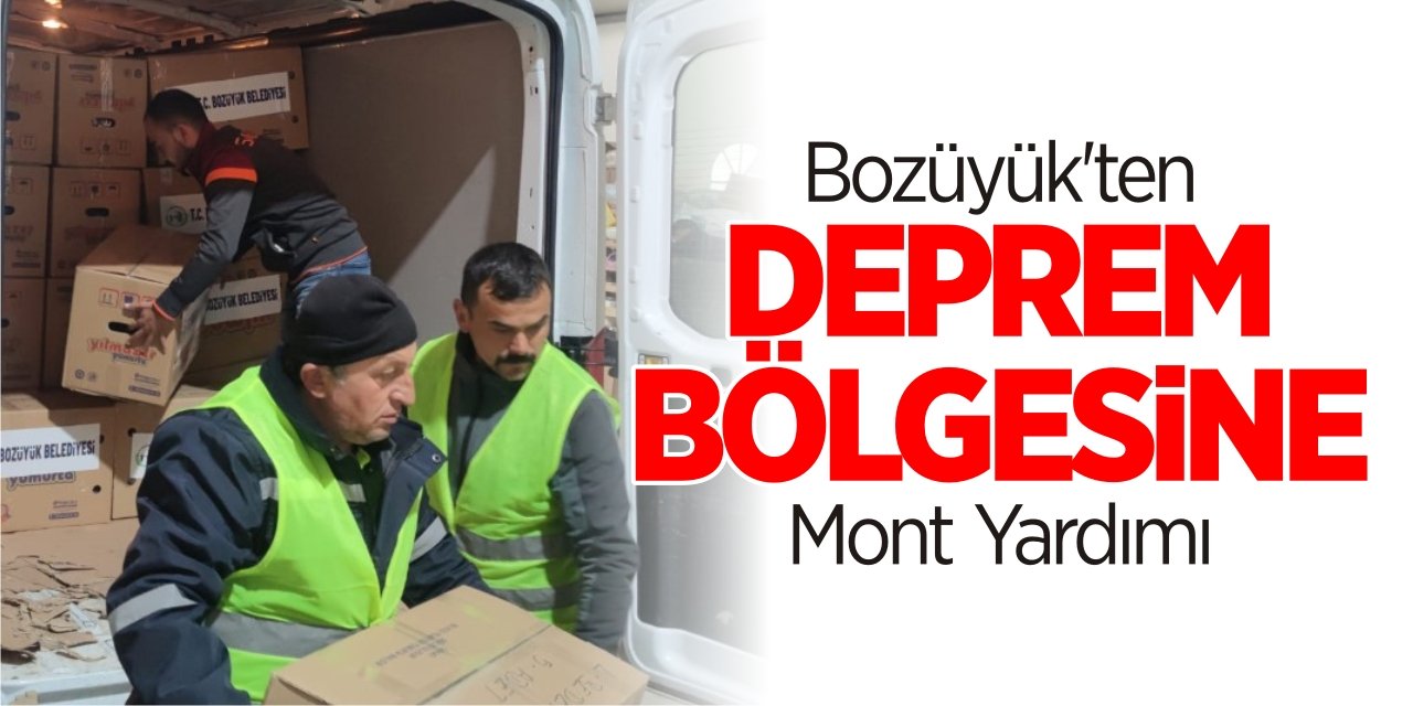 Bozüyük'ten deprem bölgesine mont yardımı