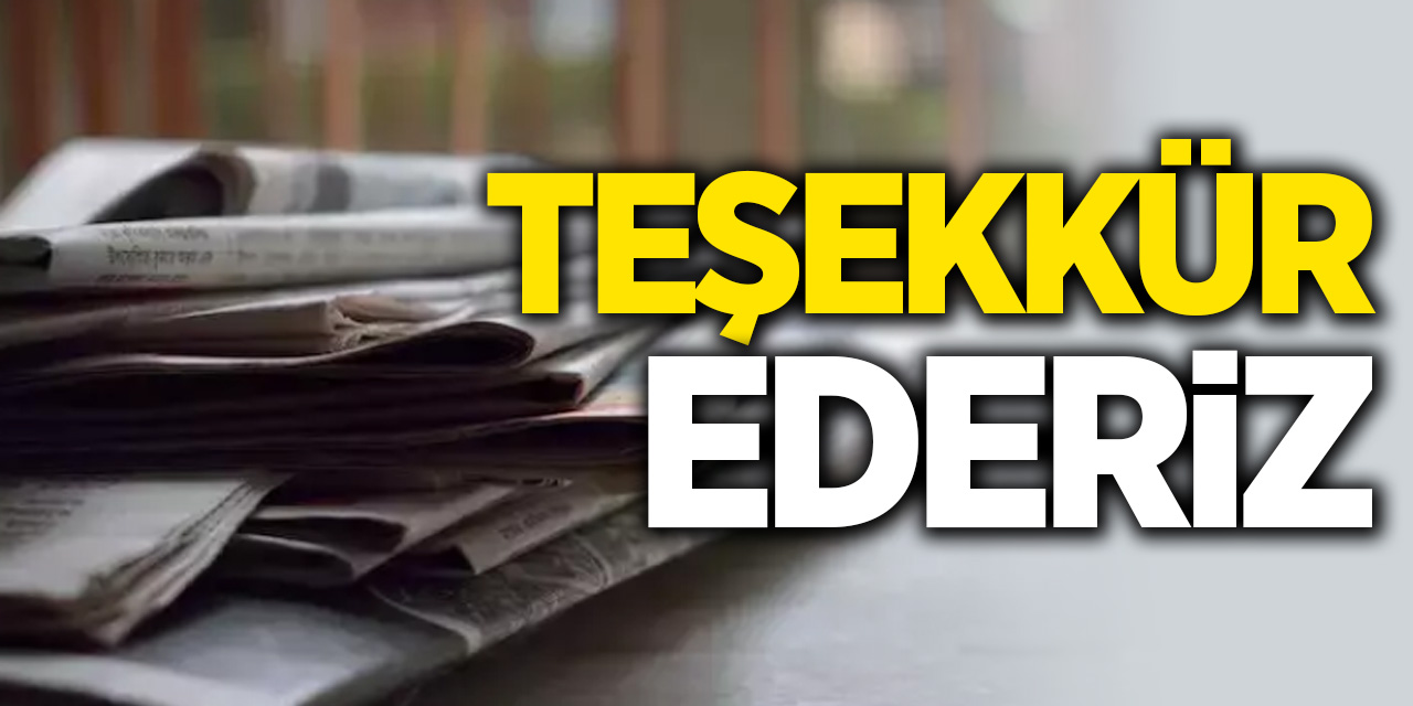 Teşekkür Ederiz