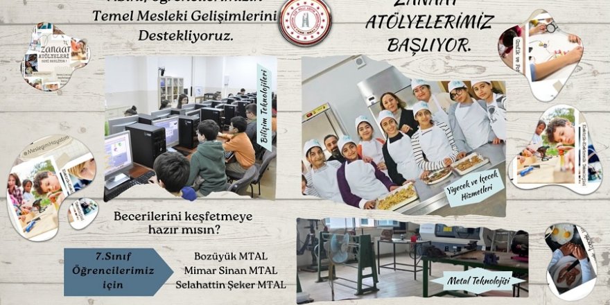 Zanaat Atölyeleri Başlıyor