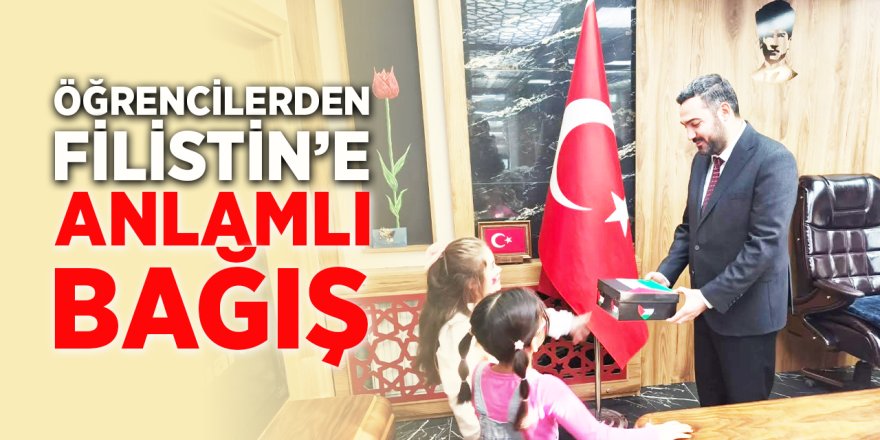 Öğrencilerden Filistin'e Anlamlı Bağış