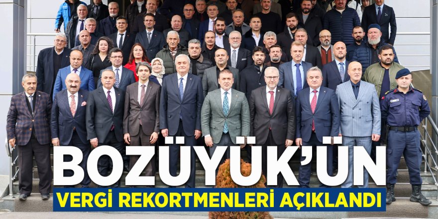 Bozüyük'ün Vergi Rekortmenleri Açıklandı