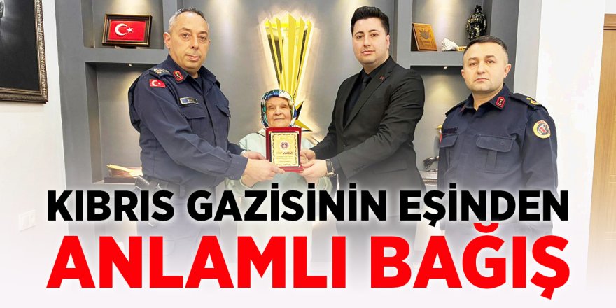 Kıbrıs Gazisinin Eşinden Anlamlı Bağış