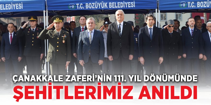 Çanakkale Zaferi'nin 111. Yılında Şehitlerimiz Anıldı
