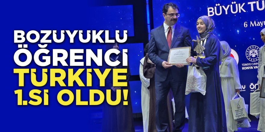 Bozüyüklü Öğrenci Türkiye 1.si Oldu!