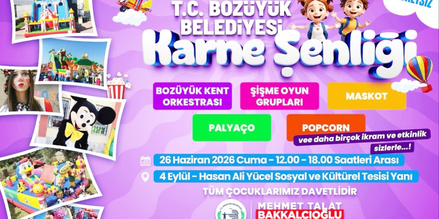 Bozüyük'te Karne Şenliği Yapılacak