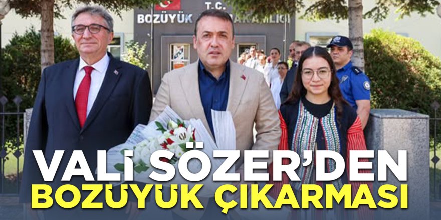 Vali Sözer'den Bozüyük Çıkarması