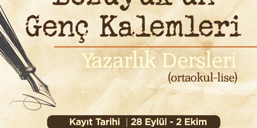 Yazarlık Dersleri Başlıyor