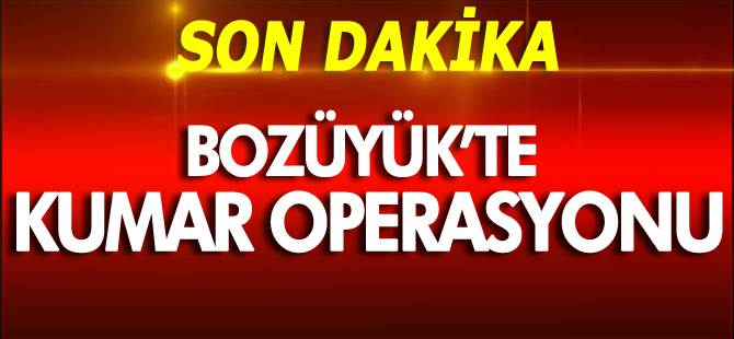 BOZÜYÜK'TE KUMAR OPERASYONU