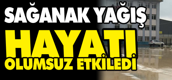 SAĞANAK YAĞIŞ HAYATI OLUMSUZ ETKİLEDİ