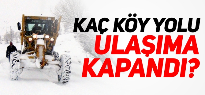 223 KÖY YOLU KAPANDI!