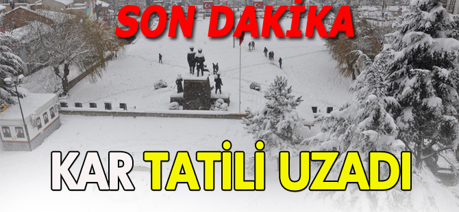 BOZÜYÜK'TE KAR TATİLİ UZADI