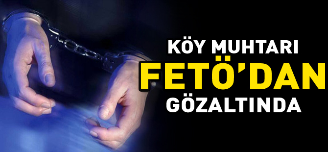 KÖY MUHTARI  FETÖ’DAN GÖZALTINDA