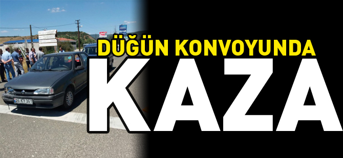 DÜĞÜN KONVOYUNDA KAZA 5 YARALI