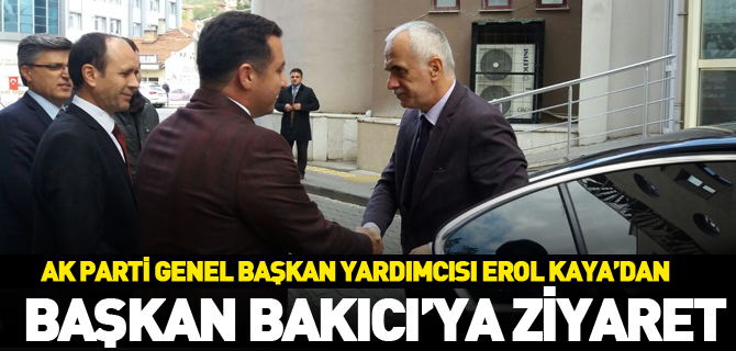 AK PARTİ GENEL BAŞKAN YARDIMCISI EROL KAYA’DAN BAŞKAN BAKICI’YA ZİYARET