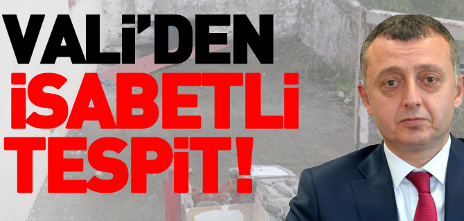 VALİ’DEN İSABETLİ TESPİT