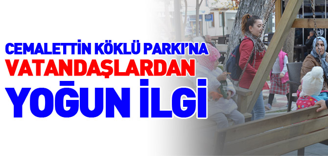 CEMALETTİN KÖKLÜ PARKINA VATANDAŞLARDAN YOĞUN İLGİ