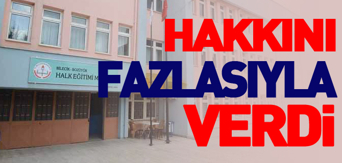 HAKKINI FAZLASIYLA VERDİ