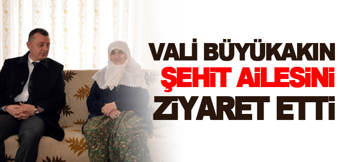 VALİ BÜYÜKAKIN, ŞEHİT AİLESİNİ ZİYARET ETTİ