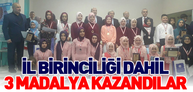 İL BİRİNCİLİĞİ DAHİL 3 MADALYA KAZANDILAR