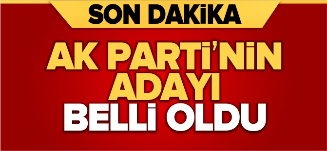 AK PARTİ'NİN ADAYI BELLİ OLDU