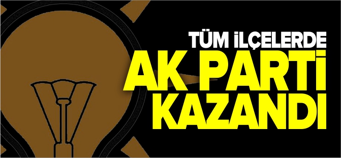 AK PARTİ TÜM İLÇELERDE KAZANDI