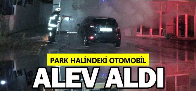 PARK HALİNDEKİ OTOMOBİL ALEV ALDI