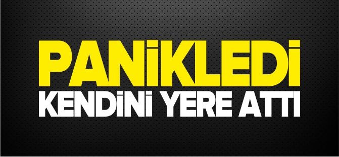 PANİKLEYİNCE KENDİNİ YERE ATTI