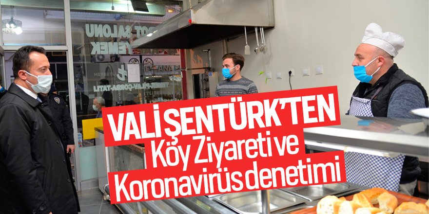 Vali Şentürk'ten köy ziyareti ve koronavirüs denetimi