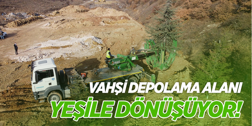 Vahşi depolama alanı yeşile dönüşüyor!