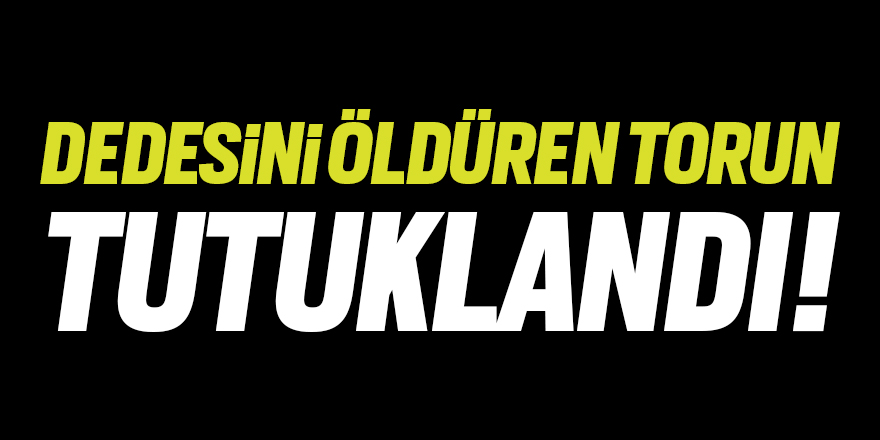 Dedesini öldüren torun tutuklandı!