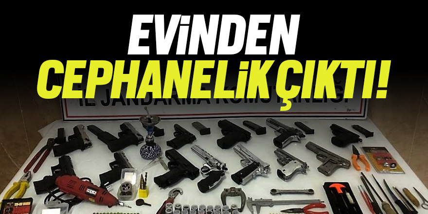 Evinden cephanelik çıktı!