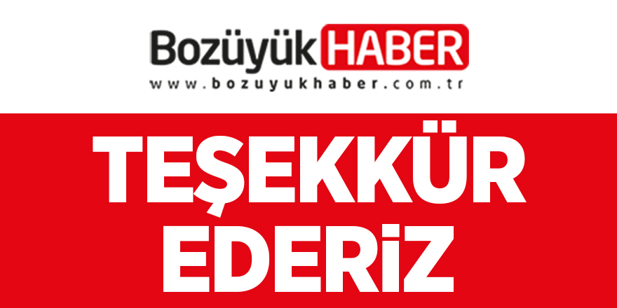 Teşekkür ederiz!