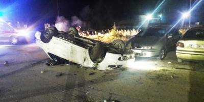 Devrilen otomobil sürücüsü hayatını kaybetti