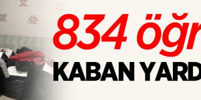 834 öğrenciye Kaban Yardımı Yapıldı