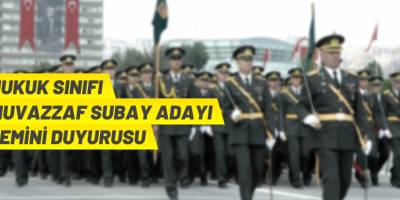 TSK, Hukuk Sınıfı Subay temini yapacak