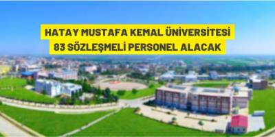 83 sözleşmeli personel alınacak