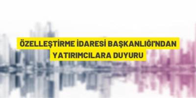 Özelleştirme İdaresi Başkanlığı'ndan satılık taşınmazlar