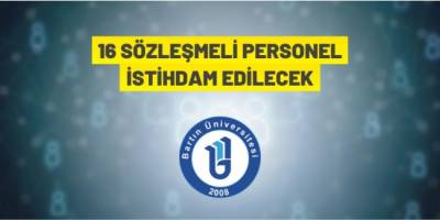 Bartın Üniversitesi Sözleşmeli Personel alacak